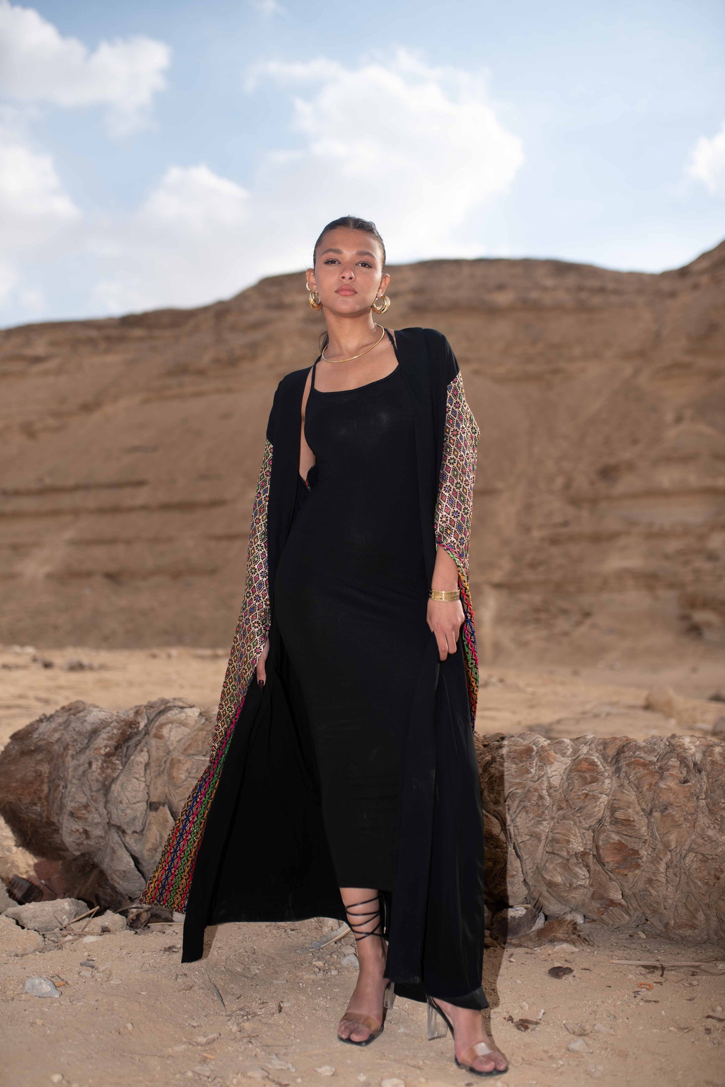 DIRA INDIAN KAFTAN IN BLACK