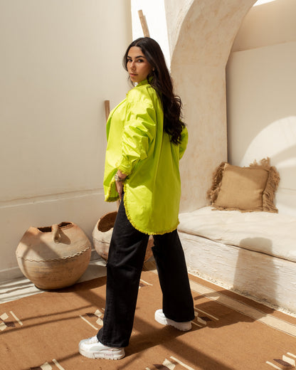 OVERSIZED SHIRT IN LIME