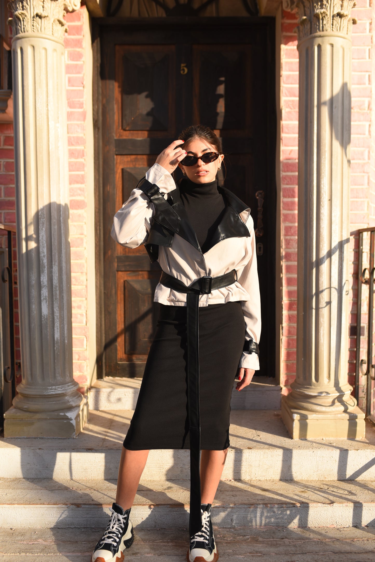 CROPPED TRENCH COAT