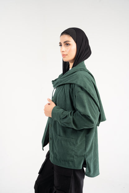 SHOULDER SCARF OVERSHIRT